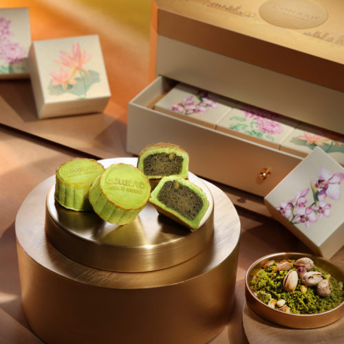 Mini Pistachio Mooncakes